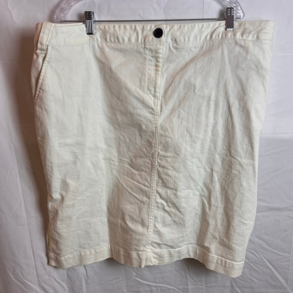 Women's Lands' End Off-White Pencil Skirt 22W